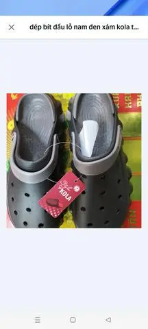 Hình ảnh giày bít đầu kola có lỗ đen nền nâu từ 39 tới 45