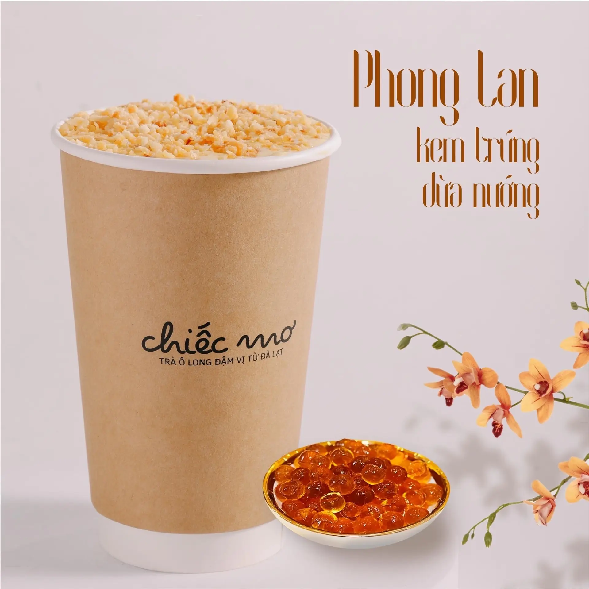 Hình ảnh Phong Lan Kem Trứng Dừa Nướng