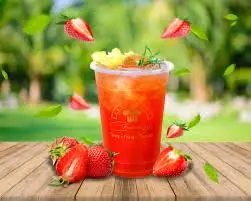 Hình ảnh Lục Trà Dâu Thạch 3Q Ly Lớn