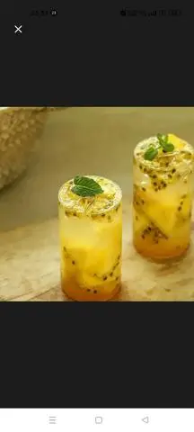 Hình ảnh Trà dứa chanh dây  size ly 1 lít 