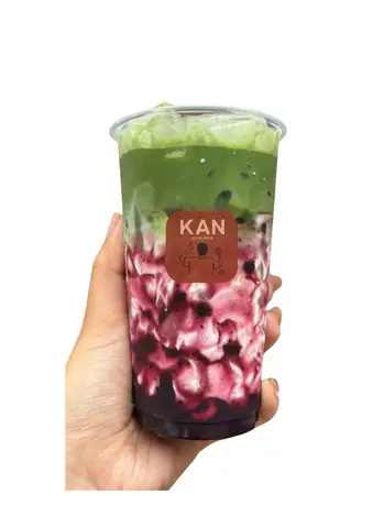 Hình ảnh Matcha latte việt quất