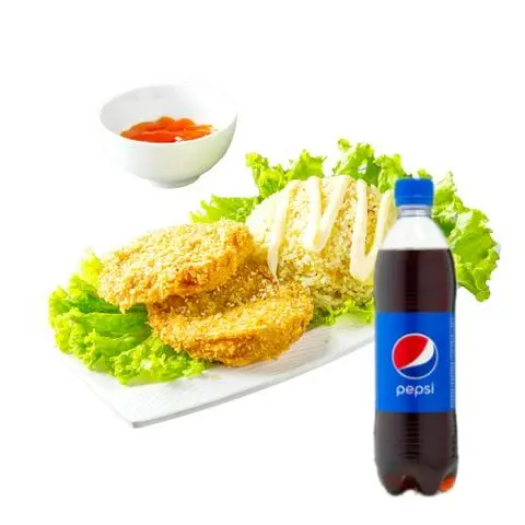 Hình ảnh Cơm Chả Tôm Rán Giòn + 1 Pepsi Chai 390ml