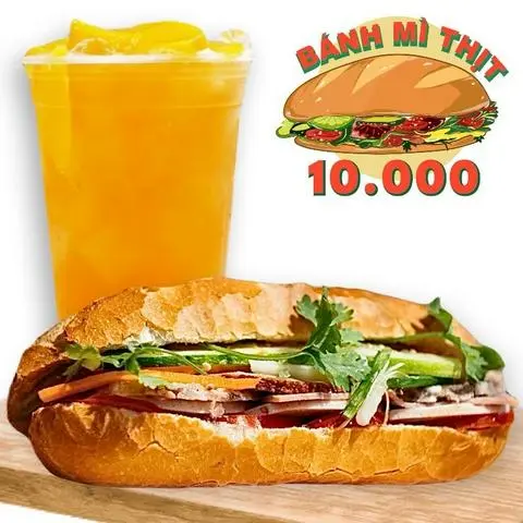 Hình ảnh Bánh mì thịt Đặc Biệt + 1 nước ép cam