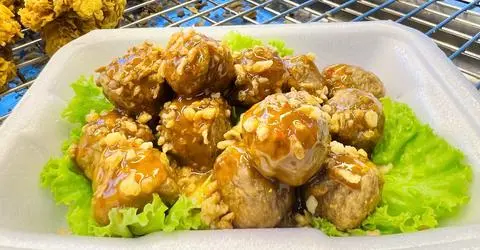 Hình ảnh Bò Viên Xốt Mắm Tỏi