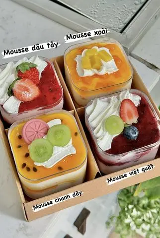 Hình ảnh Set 4 bánh mousse trái cây