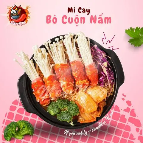 Hình ảnh Mì cay Bò Cuộn Nấm
