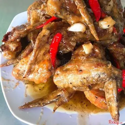 Hình ảnh Cơm gà chiên mắm - Canh khổ qua