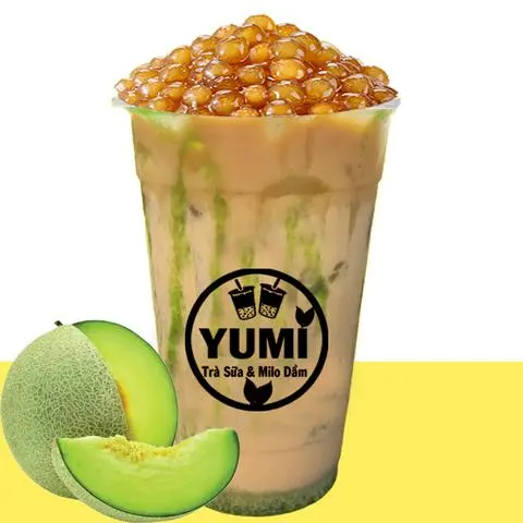 Hình ảnh Trà Sữa Dưa Lưới Tươi Dầm (Size 700ml)