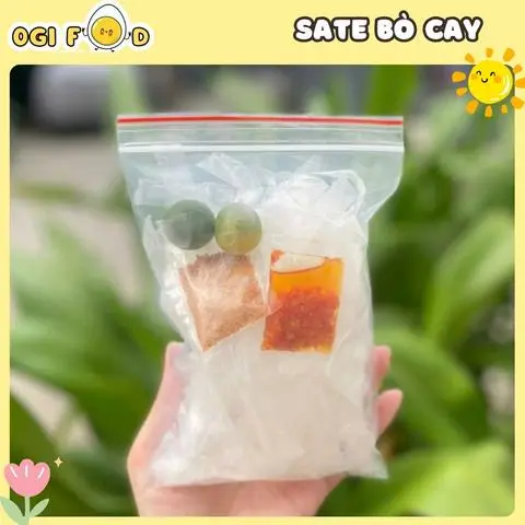 Hình ảnh Bánh Tráng Trộn Sate Bò Cay