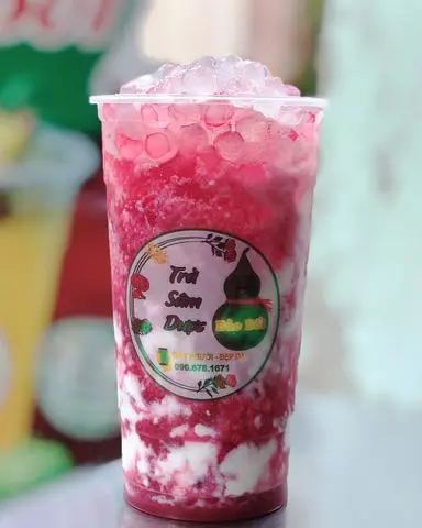 Hình ảnh Yogurt Lắc Dâu Mật Ong- Topping Trân Châu Trắng, Hạt Chia 