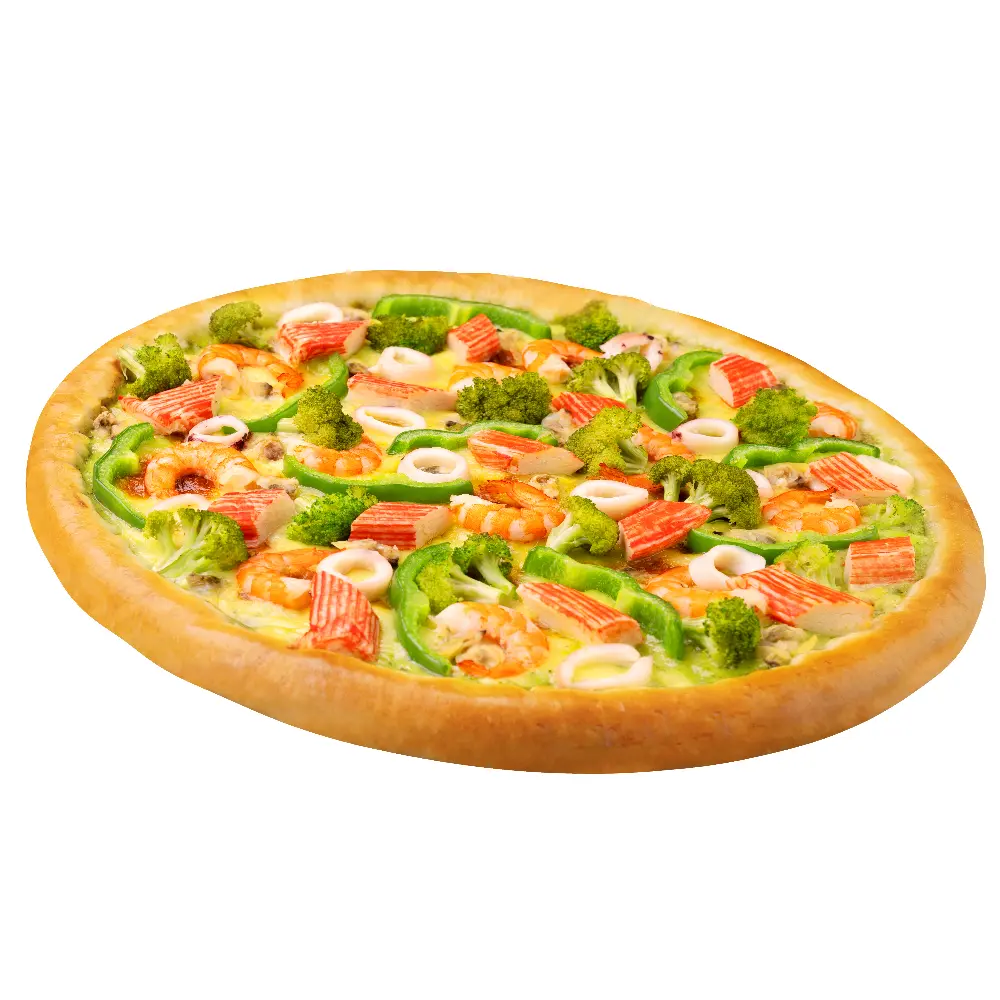 Hình ảnh P29 - pizza hải sản xốt pesto xanh đế dày xốp