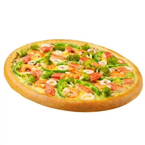 Hình ảnh P29 - pizza hải sản xốt pesto xanh đế dày xốp