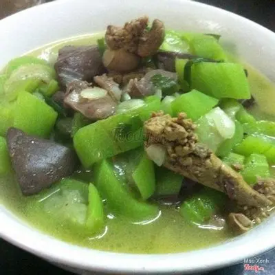 Hình ảnh Cơm lòng xào mướp