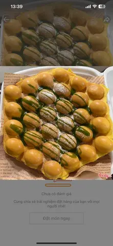 Hình ảnh Bánh trứng gà non sốt matcha