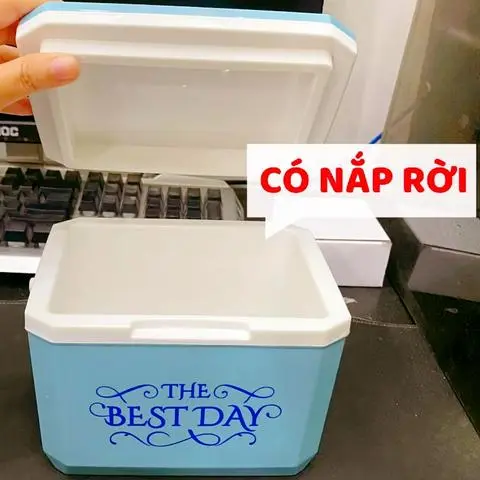 Hình ảnh Thùng 1L Trà Sữa Xanh Dương, Thùng Nhựa Giữ Nhiệt Chắc Chắn Đa Năng