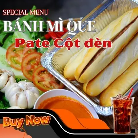 Hình ảnh Combo 5 Bánh Mì Que Hải Phòng và Cocacola