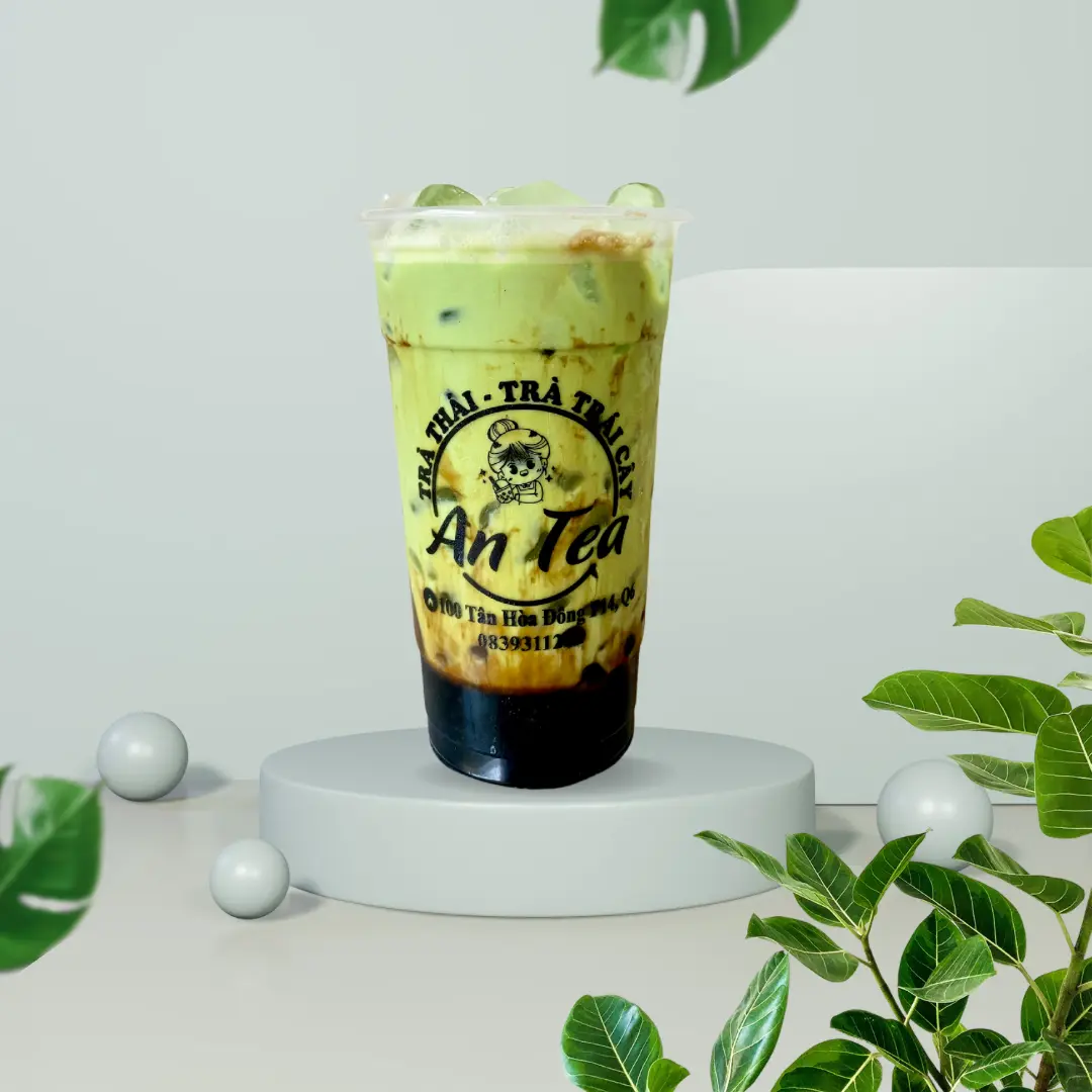 Hình ảnh Sữa tươi matcha trân châu đường đen