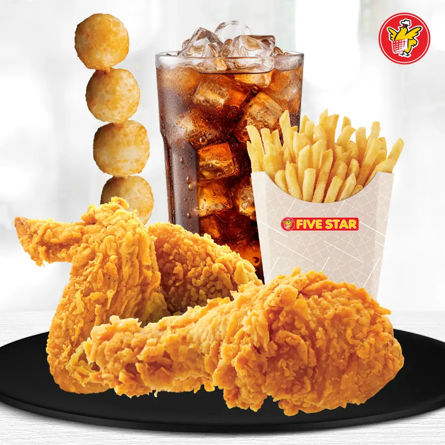 Hình ảnh 2 Gà Giòn + Cá Viên + Khoai Tây + Pepsi 