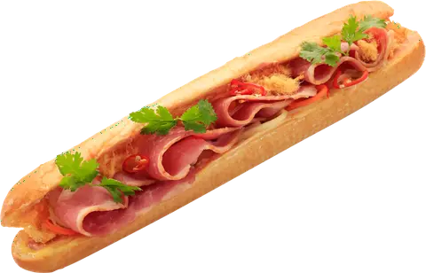 Hình ảnh Bánh mì que thịt xông khói