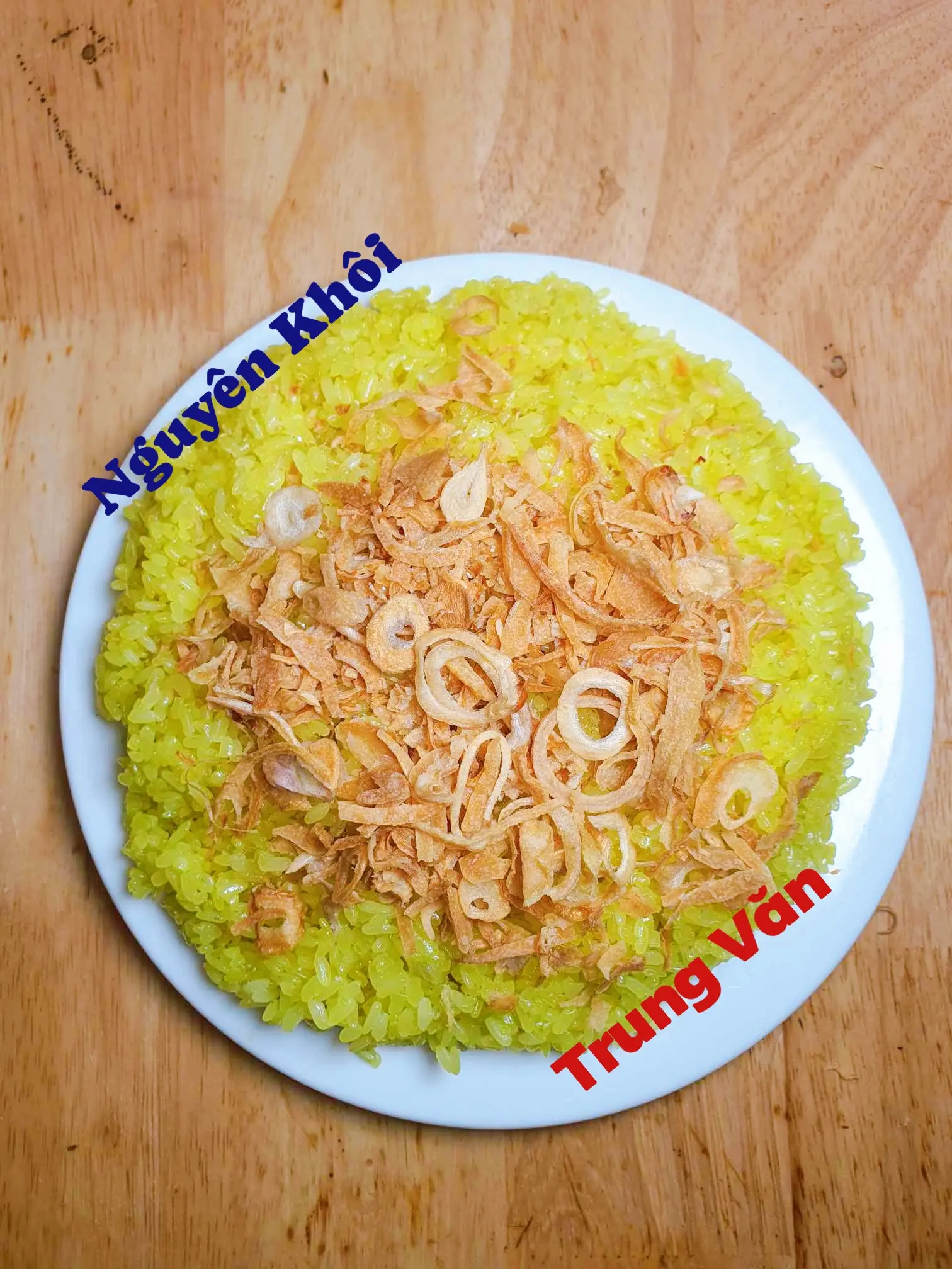 Hình ảnh Xôi nếp hành phi xuất to
