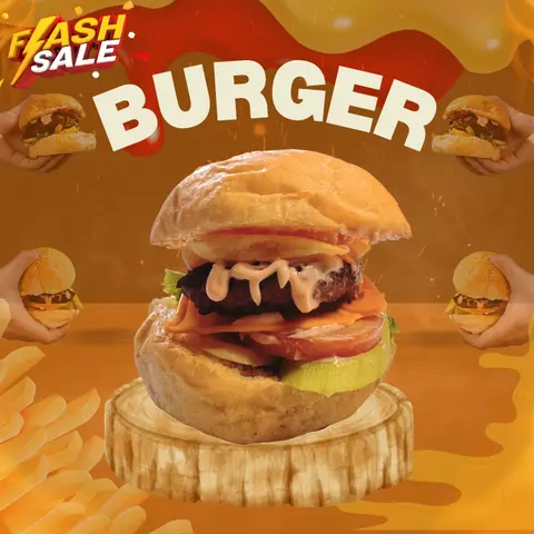 Hình ảnh Burger bò bằm - ốp la
