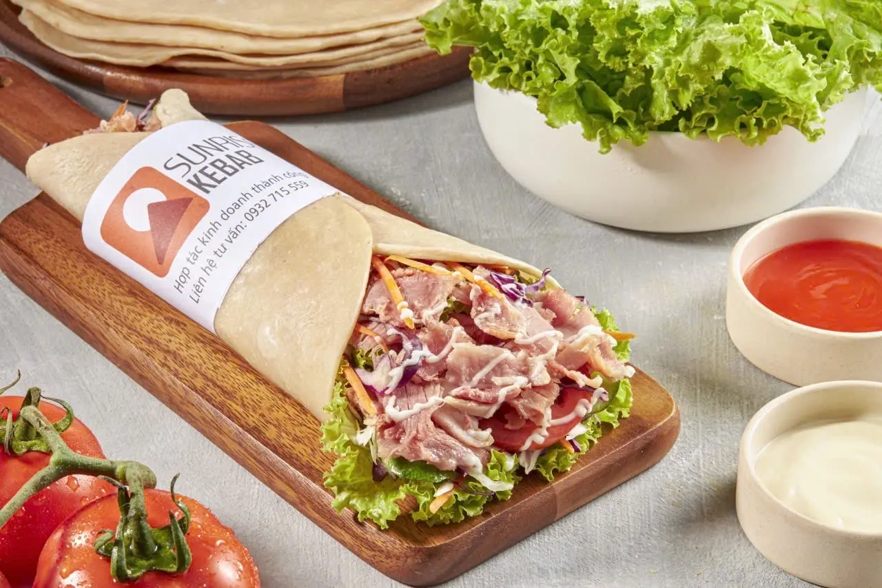Hình ảnh Bánh Mì Cuộn Kebab 