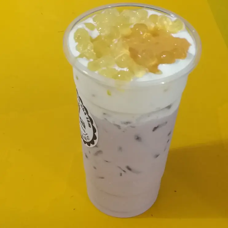 Hình ảnh Trà Sữa Khoai Môn Machiato Flan