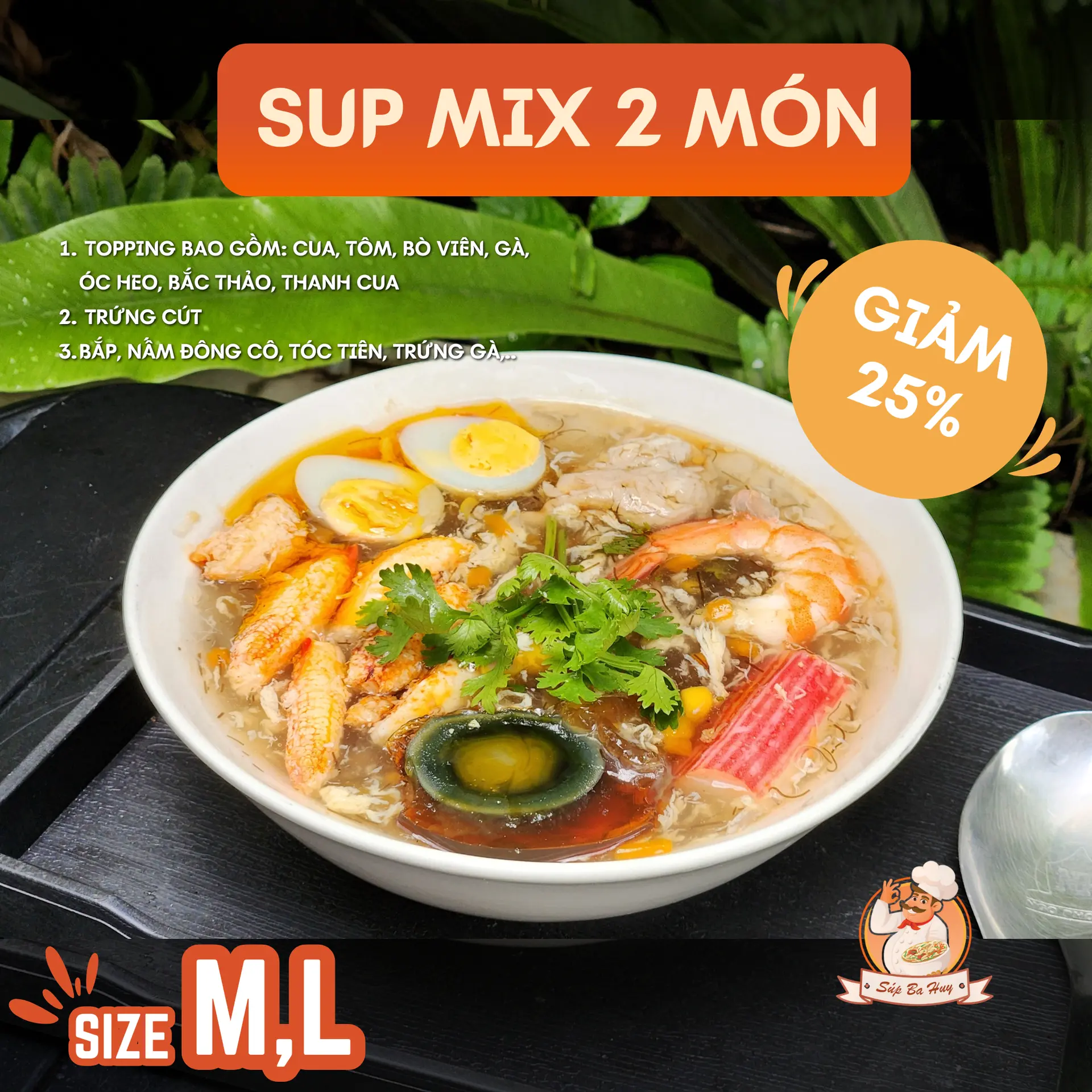 Hình ảnh Súp Mix 2 Món ( Tự chọn 2 món )