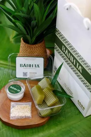 Hình ảnh Bánh da lợn đậu xanh lá dứa (size M)