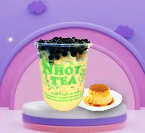 Hình ảnh Trà Sữa Bánh Flan Trân Châu Đen (1 Cái)