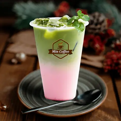 Hình ảnh Latte dâu matcha