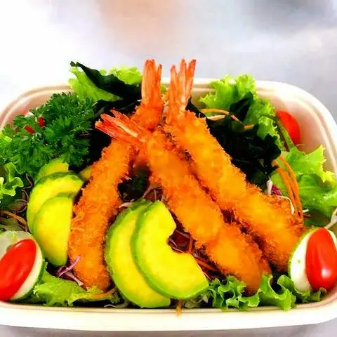 Hình ảnh Salad Tôm  Chiên + Sốt Mè