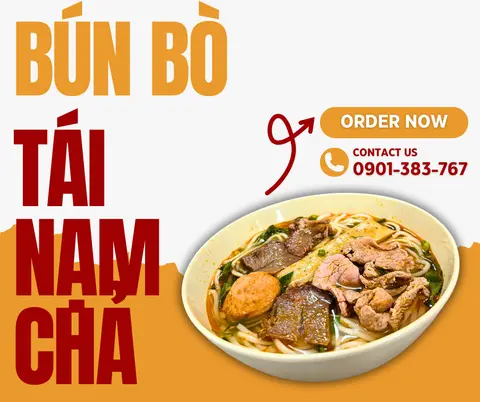 Hình ảnh Bún bò nạm - tái - chả