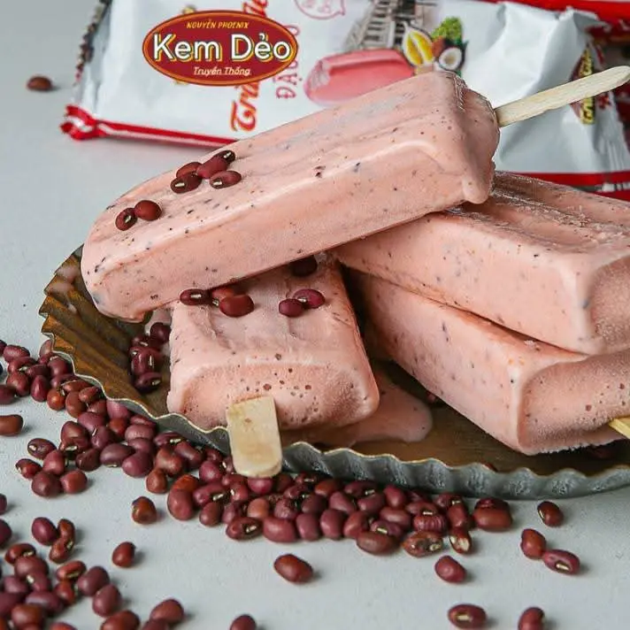 Hình ảnh Kem dẻo Tràng Tiền vị đậu đỏ ( 1 cây )