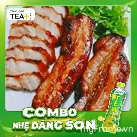 Hình ảnh Combo Cơm Ba Rọi Nướng + Olong Xanh