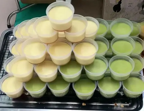 Hình ảnh Flan trà xanh