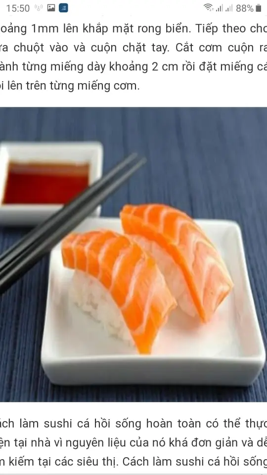 Hình ảnh Sushi cá hồi 