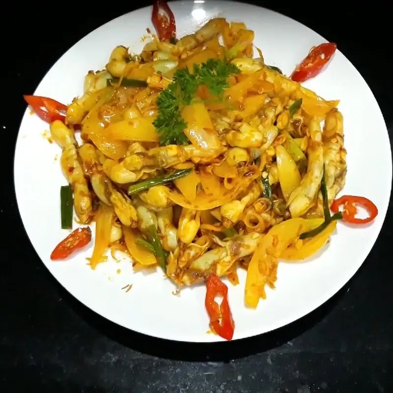 Hình ảnh Ốc móng tay xào sate cay