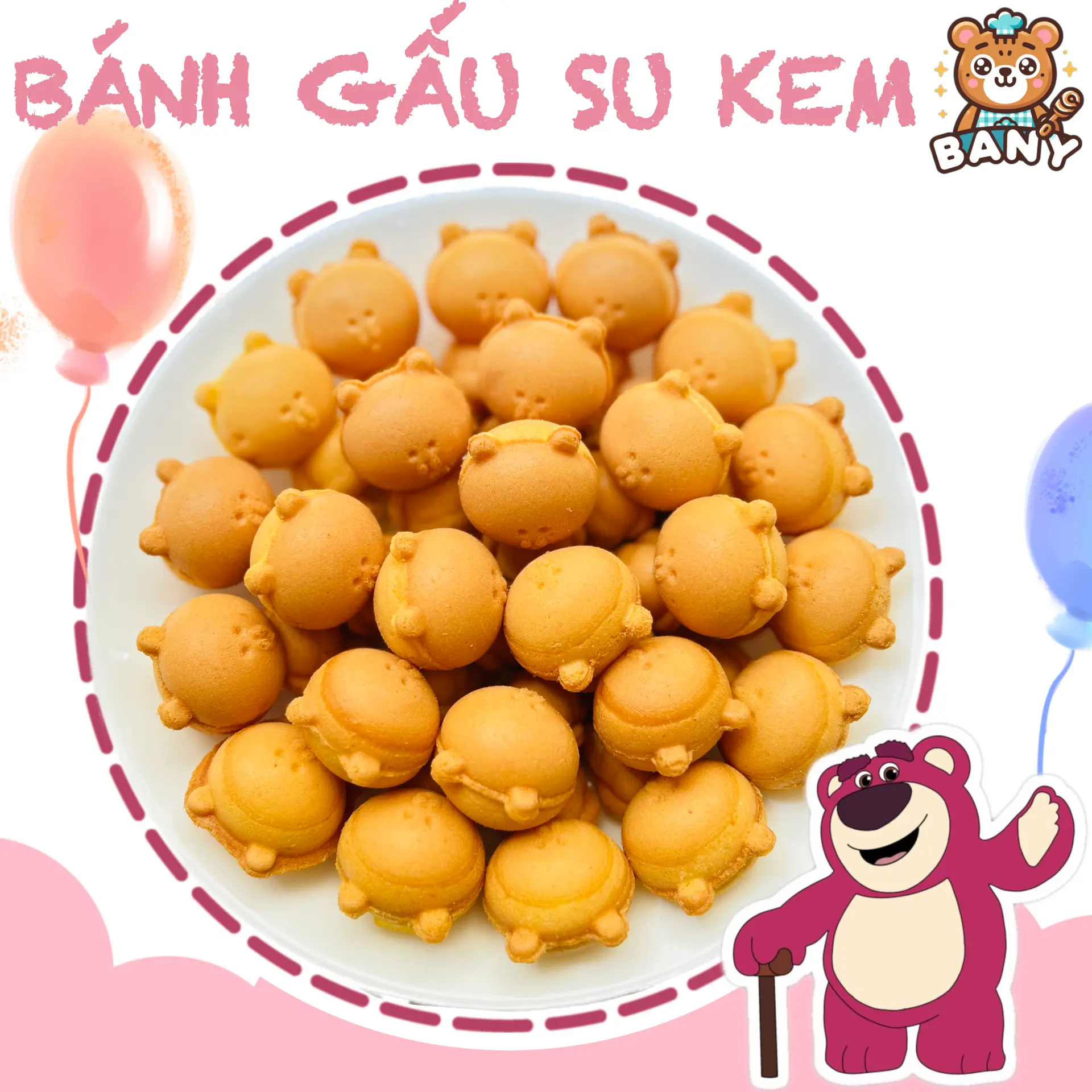 Hình ảnh 1 Bịch 6 Cái Bánh Gấu Phô Mai
