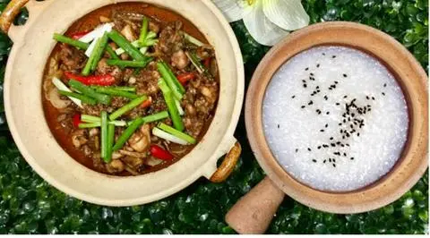 Hình ảnh Cháo ếch - phần 1 con - rau luộc - 1 ly Pepsi