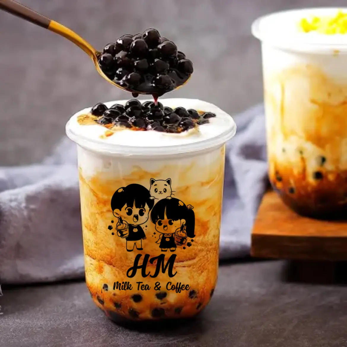 Hình ảnh Sữa tươi trân châu đường đen