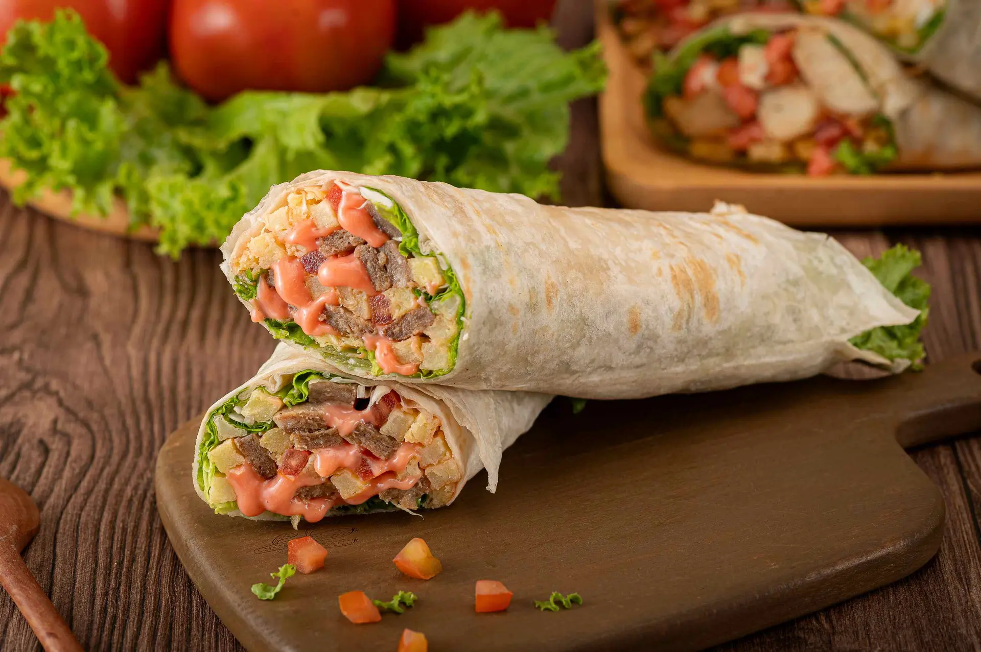 Hình ảnh Bánh cuộn Burrito bò