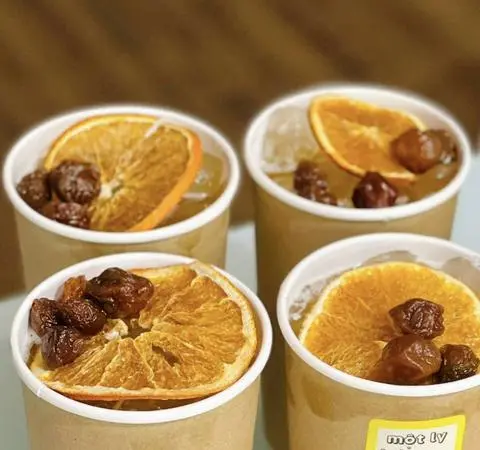 Hình ảnh Oolong Mơ Mật Đào - Ko kèm Thạch