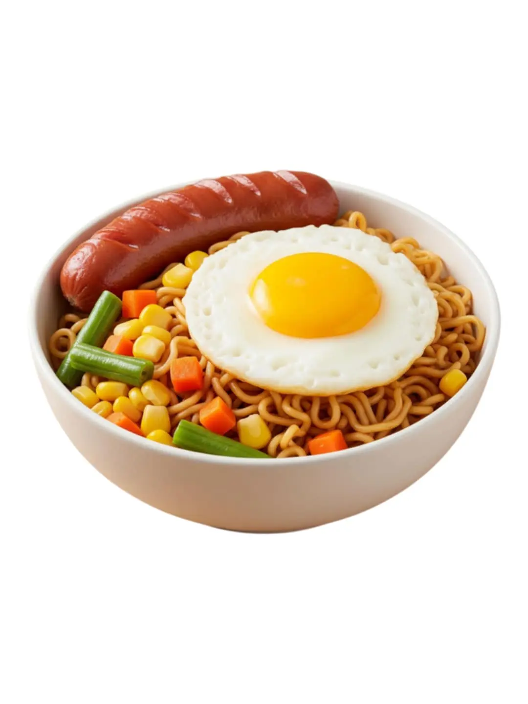 Hình ảnh Mì Trộn Trứng + Xúc Xích