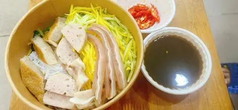 Hình ảnh bún thêm + mắm nêm