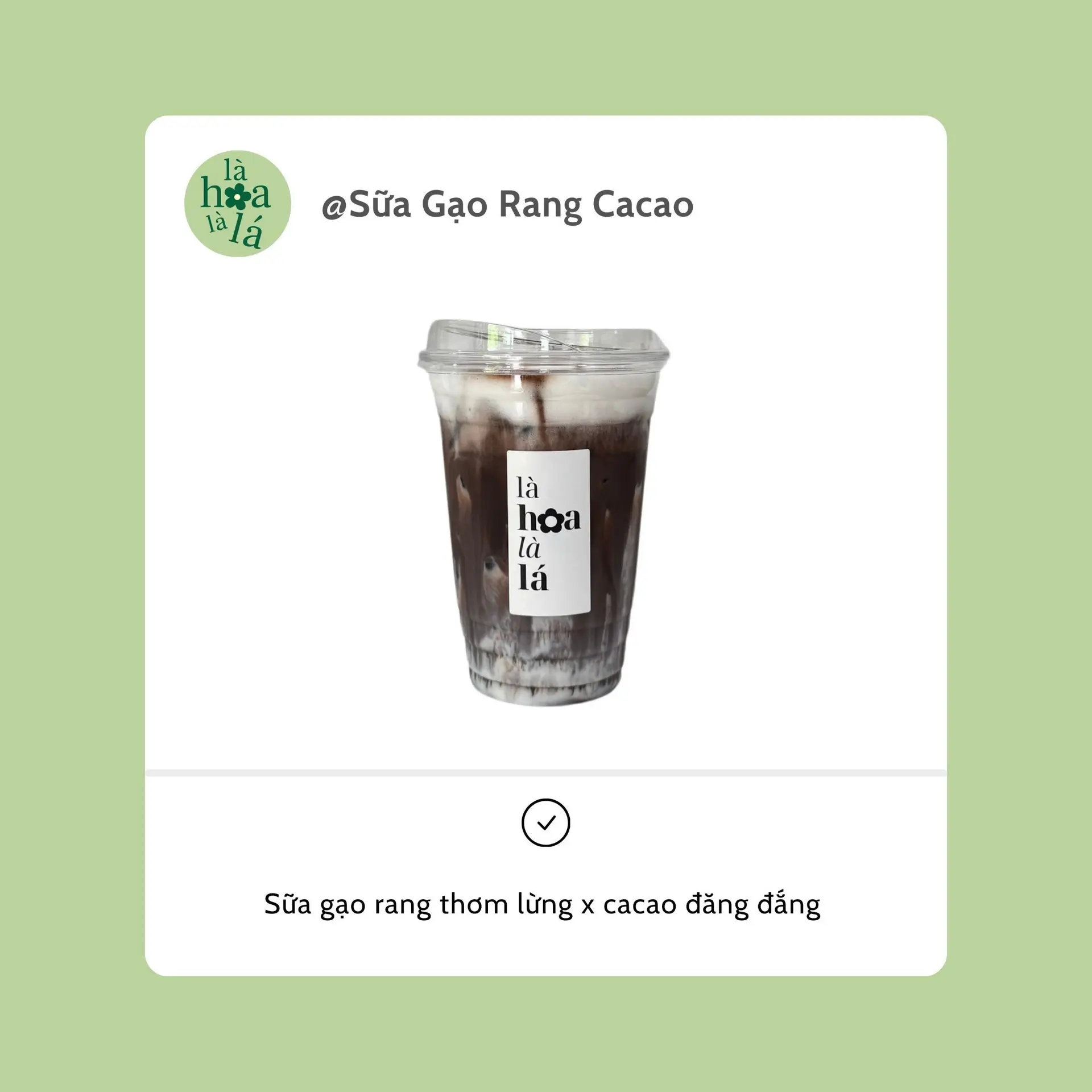 Hình ảnh Sữa Gạo Rang Cacao