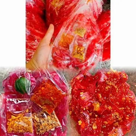 Hình ảnh Bánh Tráng Thanh Long Đỏ Sợi, Dầu Tỏi, Muối Tắc, Sa Tế Tây Ninh