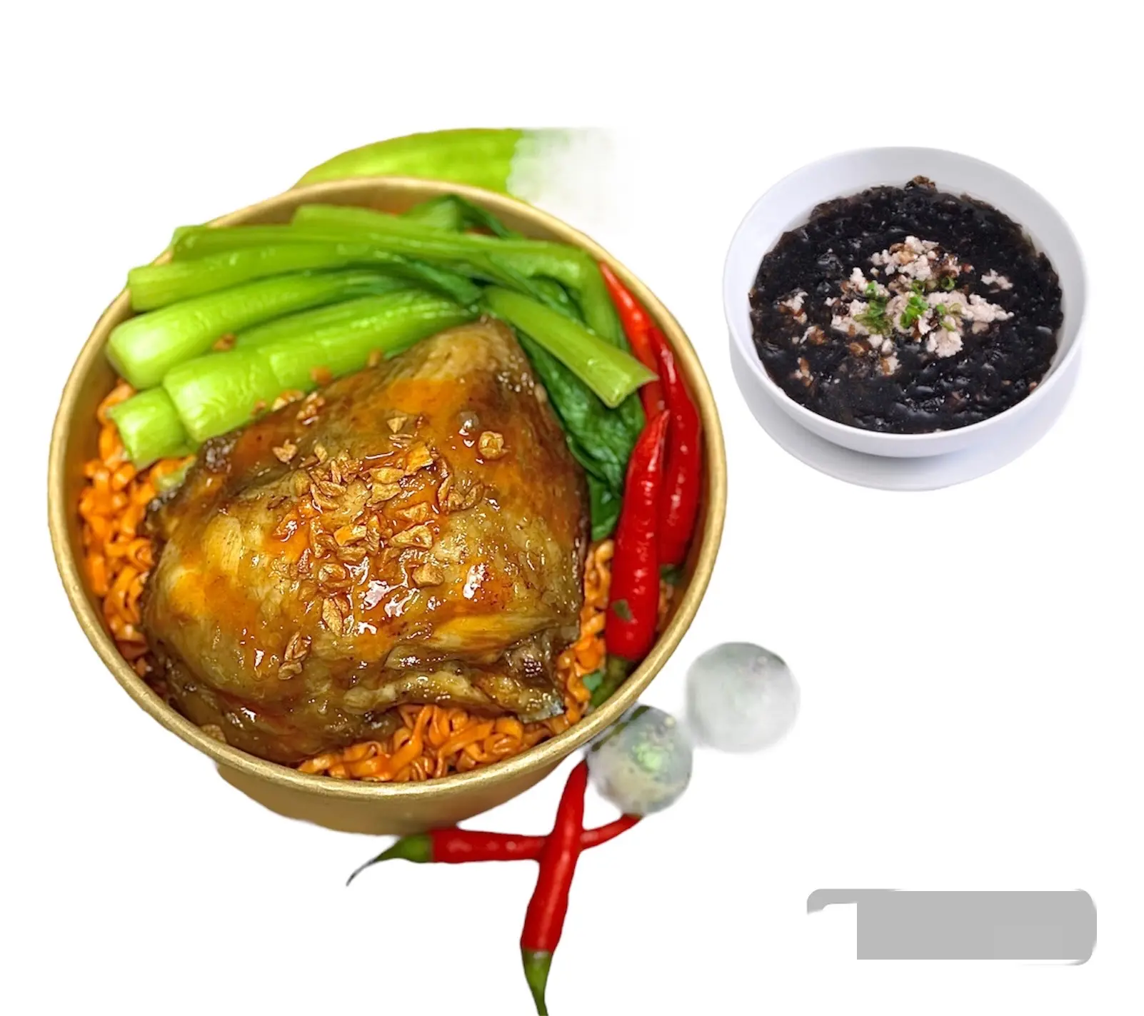 Hình ảnh Combo3 1 mì gà ( sốt tự chọn) + canh rong biển thịt bằm 