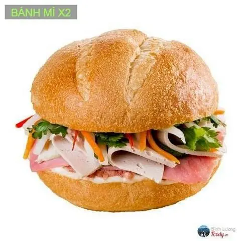 Hình ảnh Humberger Thịt chả + ốp la