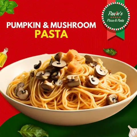 Hình ảnh Mì Ý Bí Đỏ & Nấm | Pumpkin & Mushroom Pasta